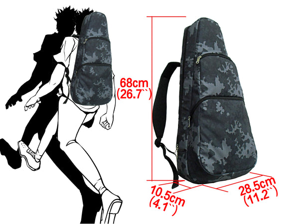 26" Tenor Pattern Print Ukulele Gig Bag Backpack (CAMOUFLAGE DARK GRAY)