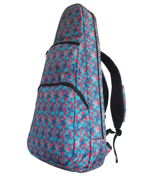 26" Tenor Pattern Print Ukulele Gig Bag Backpack (BLUE / RED STARS)