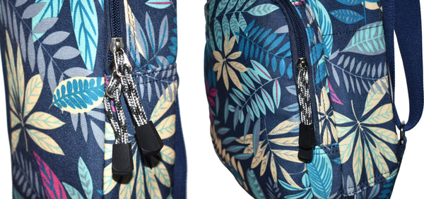 26" Tenor Summer Tropical Leaves Print Ukulele Sling Gig Bag Sling Bag (BLUE MULTI COLORS)