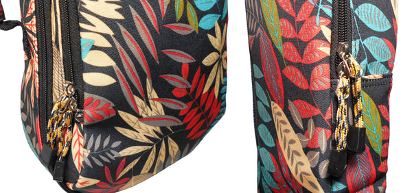 26" Tenor Summer Tropical Leaves Print Ukulele Sling Gig Bag Sling Bag (RED MULTI COLORS)