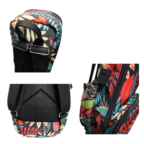 26" Tenor Summer Tropical Leaves Print Ukulele Sling Gig Bag Sling Bag (RED MULTI COLORS)
