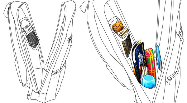 24” Concert Pattern Print Ukulele Sling Gig Bag (GRAY/ NAVY OCTOPUS)