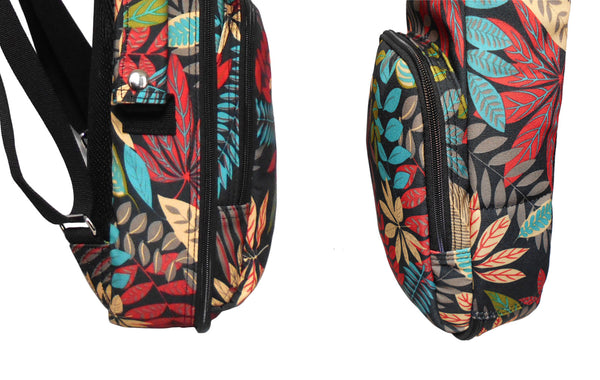 26" Tenor Summer Tropical Leaves Print Ukulele Sling Gig Bag Sling Bag (RED MULTI COLORS)