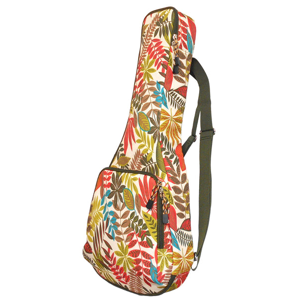26" Tenor Summer Tropical Leaves Print Ukulele Sling Gig Bag Sling Bag (GREEN MULTI COLORS)