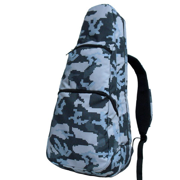 26" Tenor Pattern Print Ukulele Gig Bag Backpack (LIGHT GRAY / BLACK CAMOUFLAGE)