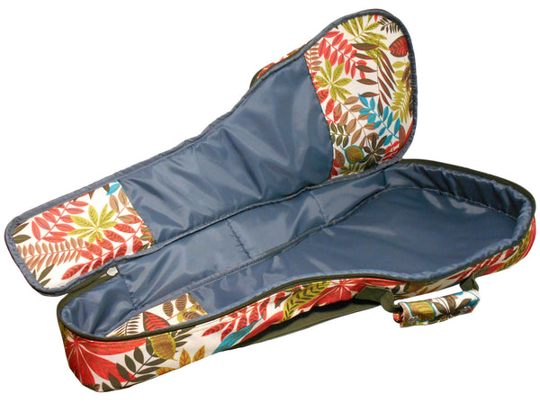 26" Tenor Summer Tropical Leaves Print Ukulele Sling Gig Bag Sling Bag (GREEN MULTI COLORS)