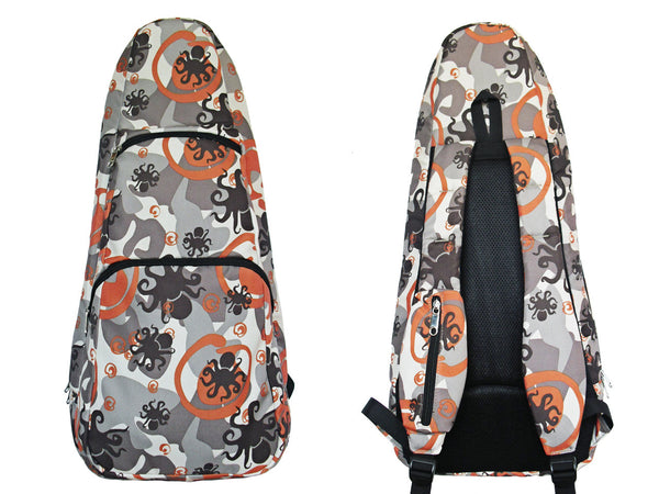 26" Tenor Pattern Print Ukulele Gig Bag Backpack (LIGHT BROWN / BROWN OCTOPUS )