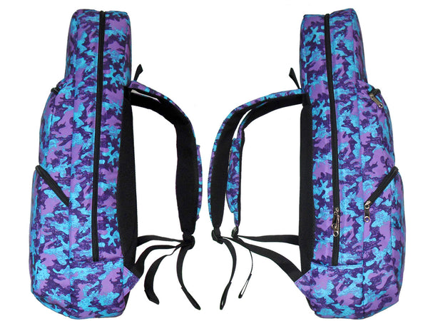 26" Tenor Pattern Print Ukulele Gig Bag Backpack (PURPLE / BLUE CLOUDS)