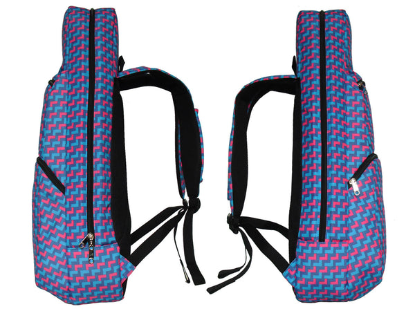 26" Tenor Pattern Print Ukulele Gig Bag Backpack (PURPLE / PINK L PATTERN)