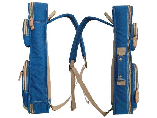 21" Soprano Custom Fit Stylish Polyester Ukulele Gig Bag (BLUE)