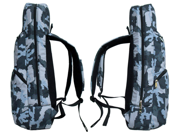 26" Tenor Pattern Print Ukulele Gig Bag Backpack (LIGHT GRAY / BLACK CAMOUFLAGE)