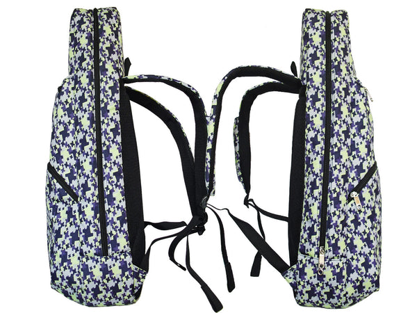 26" Tenor Pattern Print Ukulele Gig Bag Backpack (BLUE / GREEN STARS)