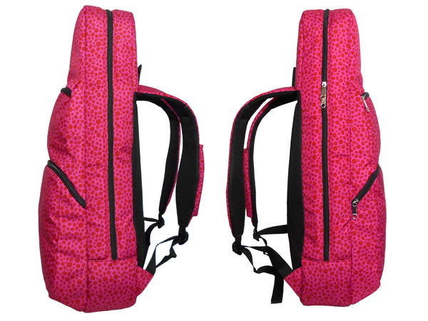 26" Tenor Pattern Print Ukulele Gig Bag Backpack (Pink Leopard)