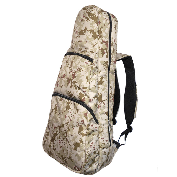 26" Tenor Pattern Print Ukulele Gig Bag Backpack (Khaki Yellow Green Forest)
