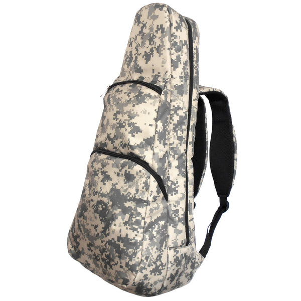 26" Tenor Pattern Print Ukulele Gig Bag Backpack (Green Gray Forest)