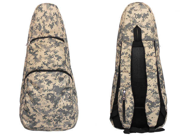 26" Tenor Pattern Print Ukulele Gig Bag Backpack (Green Gray Forest)