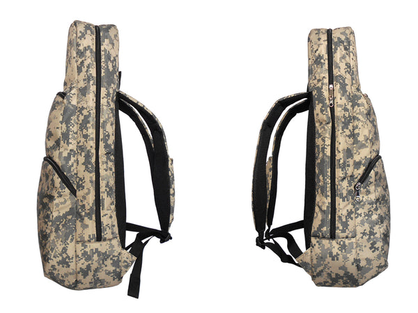 26" Tenor Pattern Print Ukulele Gig Bag Backpack (Green Gray Forest)