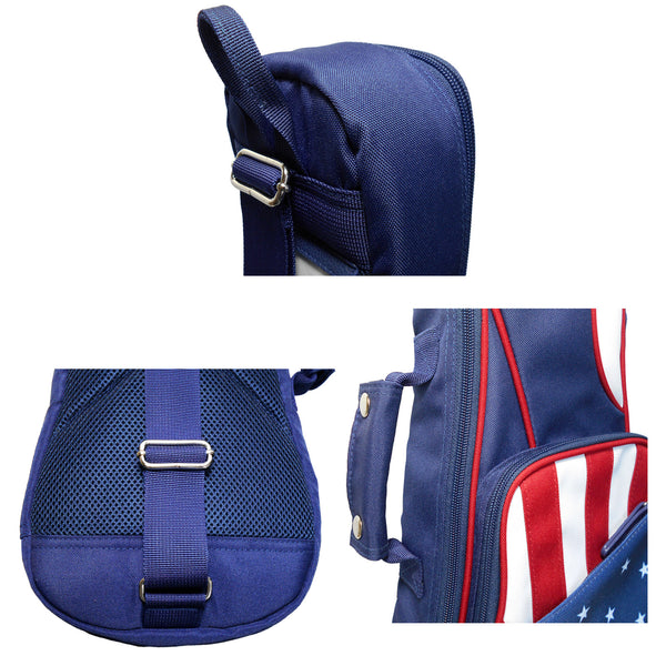 23" Concert American Patriotic US Flag Gig Bag Backpack (NAVY)