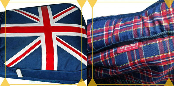 Union Jack UK Flag 26" Tenor Ukulele Gig Bag Sling Backpack (NAVY)