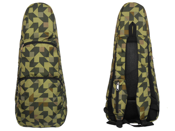 26" Tenor Pattern Print Ukulele Gig Bag Backpack (GREEN SWALLOW TAIL)