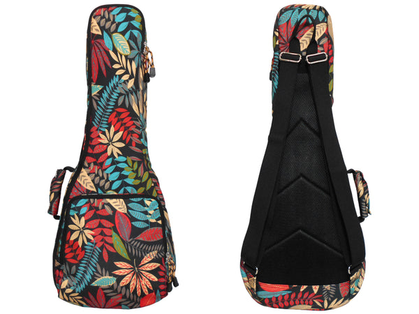 26" Tenor Summer Tropical Leaves Print Ukulele Sling Gig Bag Sling Bag (RED MULTI COLORS)