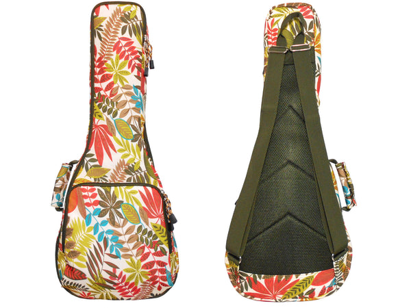 26" Tenor Summer Tropical Leaves Print Ukulele Sling Gig Bag Sling Bag (GREEN MULTI COLORS)