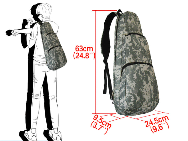 21" Soprano Pattern Print Ukulele Sling Gig Bag ( KHAKI/AMY GREEN FOREST)