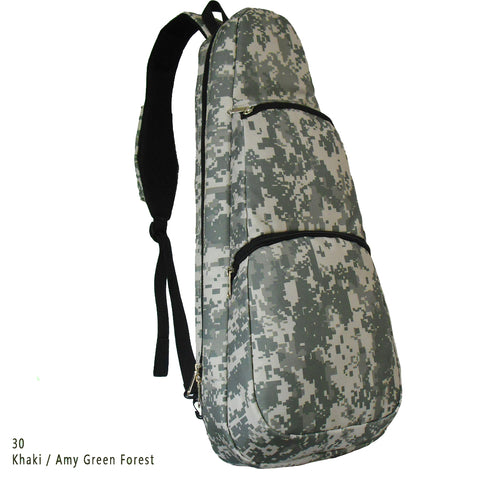 21" Soprano Pattern Print Ukulele Sling Gig Bag ( KHAKI/AMY GREEN FOREST)