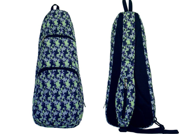 21" Soprano Pattern Print Ukulele Sling Gig Bag (BLUE / RED STARS)