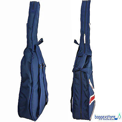 Union Jack Acoustic Guitar Bag Adjustable Shoulder Straps and Accessory Pocket