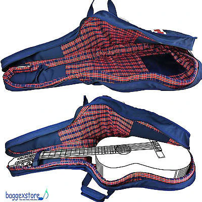 Union Jack Acoustic Guitar Bag Adjustable Shoulder Straps and Accessory Pocket