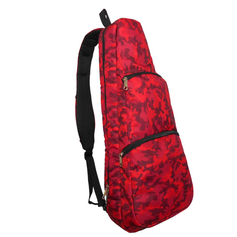 24” Concert Pattern Print Ukulele Sling Gig Bag (RED CAMOUFLAGE)