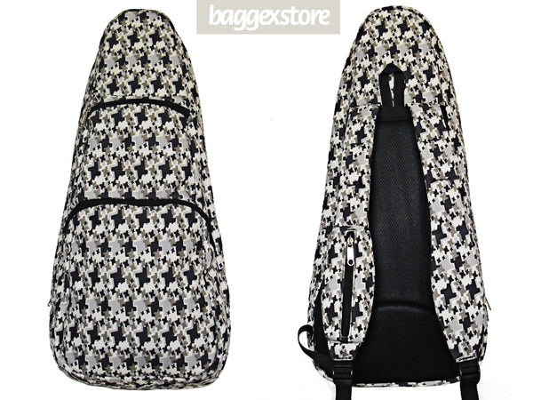 21" Soprano Pattern Print Ukulele Sling Gig Bag (BLUE / RED STARS)