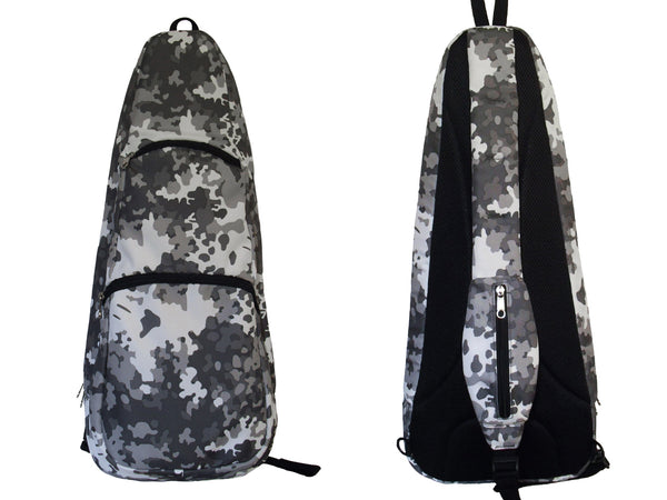 24” Concert Pattern Print Ukulele Sling Gig Bag (BLACK/ PINK CAMOUFLAGE)
