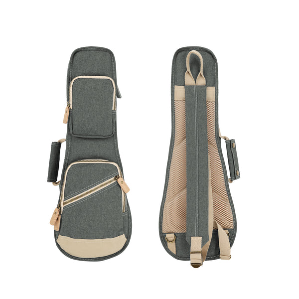 21" Soprano Custom Fit Stylish Polyester Ukulele Gig Bag (CHARCOAL GRAY)