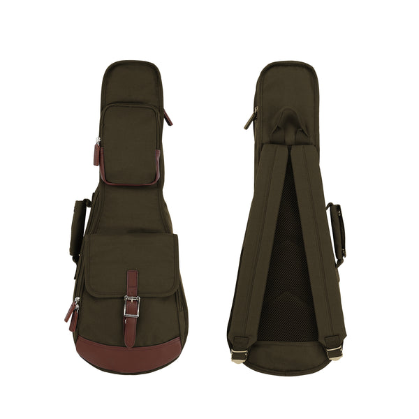 23" Concert Custom Fit 900D Polyester Ukulele Gig Bag (OLIVE GREEN)