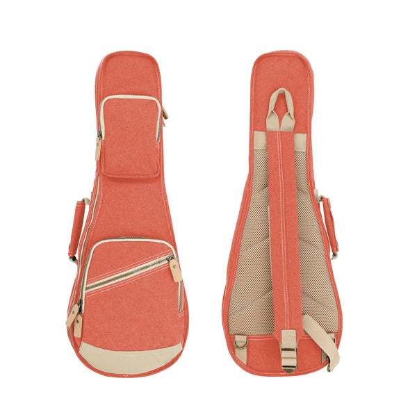 23" Concert Custom Fit Stylish Polyester Ukulele Gig Bag(SALMON COLOR)