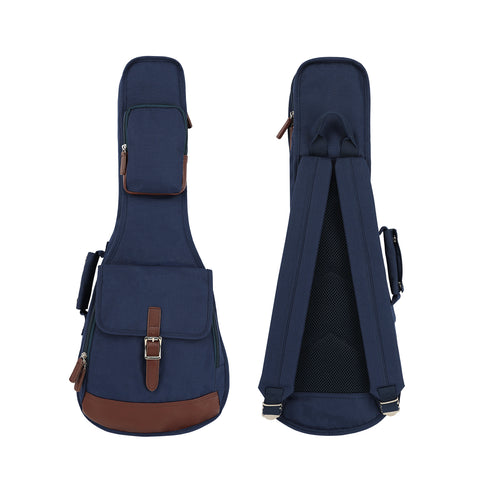 26" Tenor Custom Fit 900D Polyester Ukulele Gig Bag Backpack (NAVY)