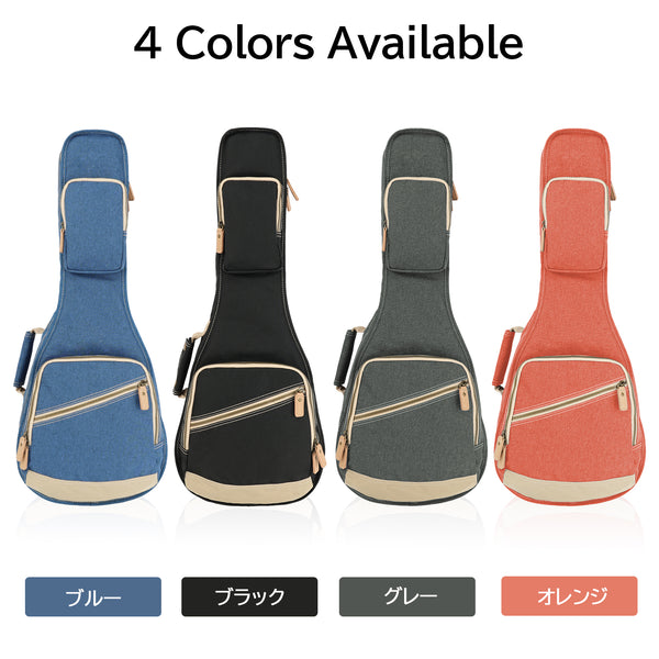 23" Concert Custom Fit Stylish Polyester Ukulele Gig Bag(CHARCOAL GRAY)