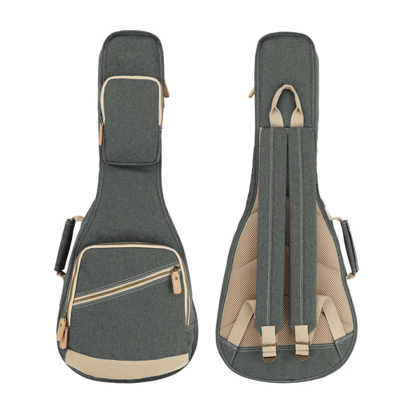 26" Tenor Custom Fit Stylish Polyester Ukulele Gig Bag Backpack (CHARCOAL GRAY)