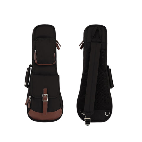 21" Soprano Custom Fit 900D Polyester Ukulele Sling Gig Bag (BLACK)
