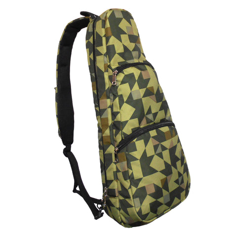 24” Concert Pattern Print Ukulele Sling Gig Bag (GREEN SWALLOW TAIL)