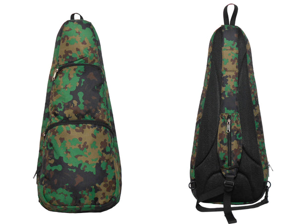 24” Concert Pattern Print Ukulele Sling Gig Bag (BLACK/ GRAY CAMOUFLAGE)