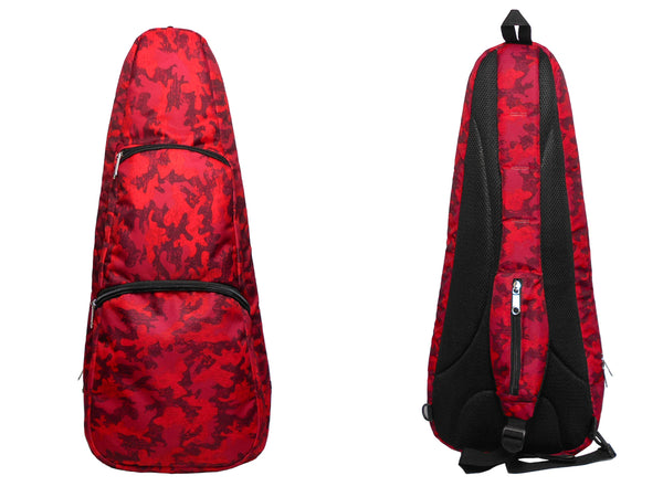 24” Concert Pattern Print Ukulele Sling Gig Bag (BLACK/ GRAY CAMOUFLAGE)