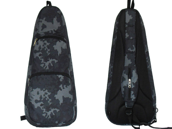 24” Concert Pattern Print Ukulele Sling Gig Bag (GRAY/ LIGHT BLUE CAMOUFLAGE)