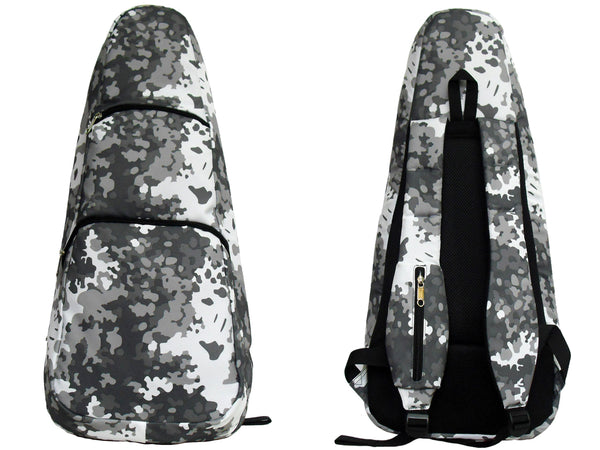 24" Concert Pattern Print Ukulele Sling Gig Bag (Camouflage Light Gray)