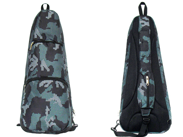 24” Concert Pattern Print Ukulele Sling Gig Bag (CAMOUFLAGE DARK GREY)