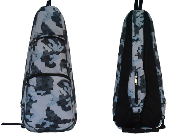 24” Concert Pattern Print Ukulele Sling Gig Bag (BLACK/ PINK CAMOUFLAGE)