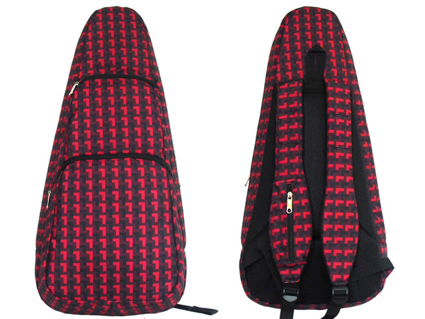 24" Concert Pattern Print Ukulele Sling Gig Bag (PURPLE/ PINK L PATTERN)
