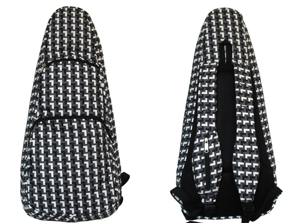 24" Concert Pattern Print Ukulele Sling Gig Bag (PURPLE/ PINK L PATTERN)